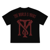 THE WORLD IS YOUR RHINESTONE TEE