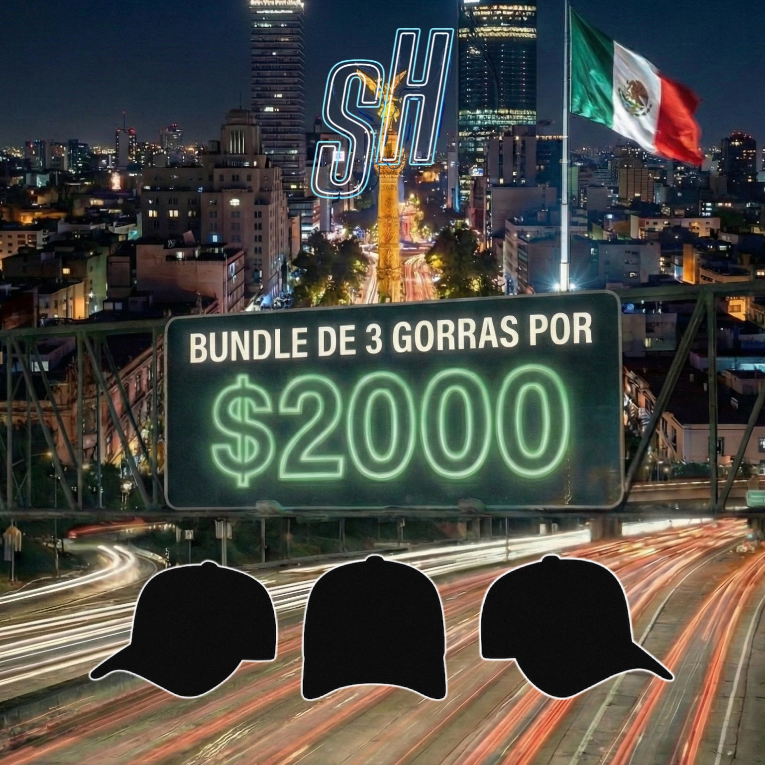 BUNDLE DE 3 GORRAS POR $2000